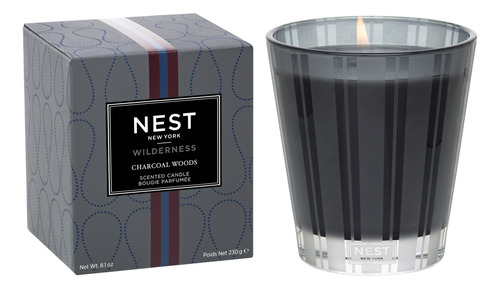 Vela Clasica Perfumada Madera Carbon Nest New York