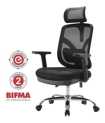 Imagen 1 de 9 de Sillas Giratoria Ergonómica Para Oficina New Smart_decorplas
