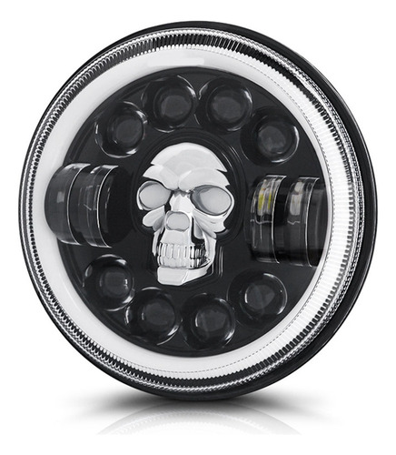 Nuevos Faros Led Skull De 7 Pulgadas Para Wrangler Off-road