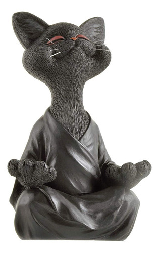 Anriy Estatua De Gato De Meditación, Escultura Zen,