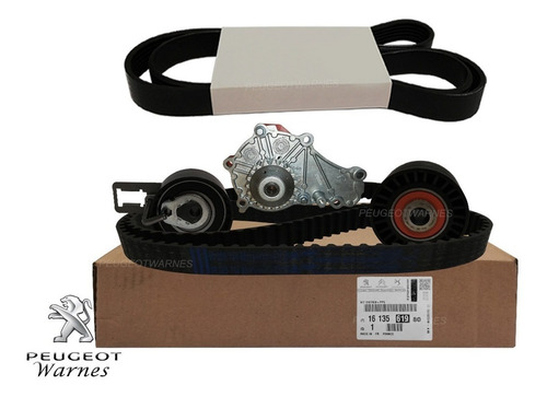 Kit Distribucion + Bomba Orig + Poly V Peugeot 408 1.6 Hdi