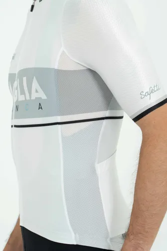 Jersey Camiseta De Ciclismo Safetti Maglia Blanca Unisex