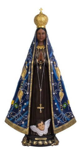 Imagem Nossa Senhora Aparecida 20 Cm M Resina Ángelus