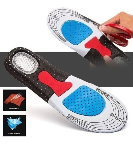 Imagen 4 de 10 de Pack X4 Plantillas Silicona Gel Ortopedicas Espolon Fascitis