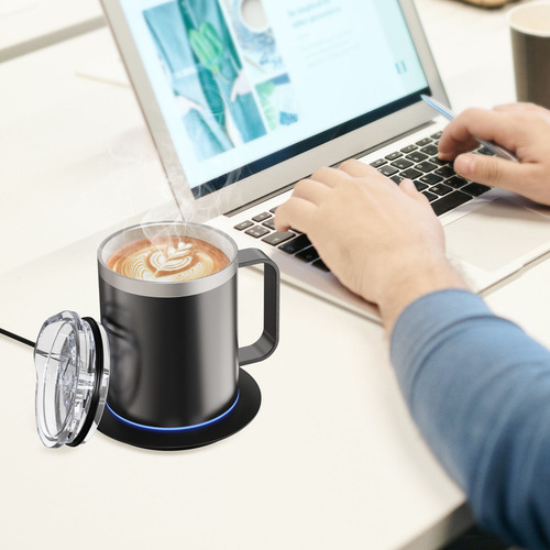 Calentador De Tazas De Café Con Taza Y Tapa, Se Calienta Aut