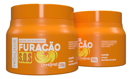 Leave-in Plena 300ml + Máscara Furacão Cronotrat 250g Tróia