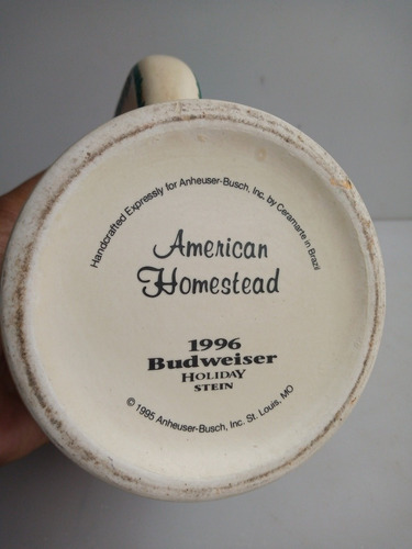 Imagen 5 de 6 de Antigua Vaso De Cerveza Budweiser De Losa 1996 De Colección