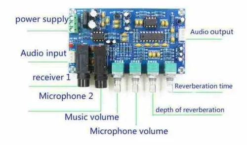 Modulo Amplificador De Microfono Con Reverb Xh-m173 Pt2399