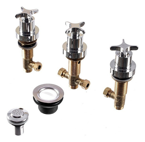 Grifería Bidet Deca Flex Baño - Cromo Metálico + C. Cerámico