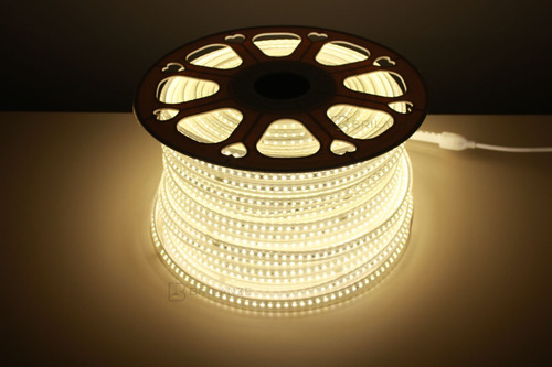Mangueira Led Chata 2835 120 Leds/m Alto Brilho 2m 110/220v Luz Branco-quente 110v