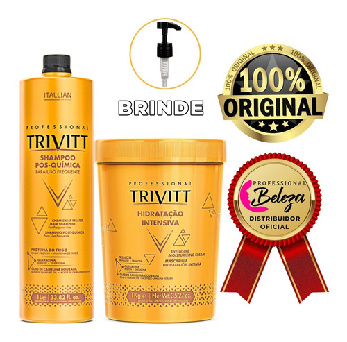 Imagem 1 de 3 de Itallian Trivitt Shampoo 1l+ Mascara 1kg  Pós Química