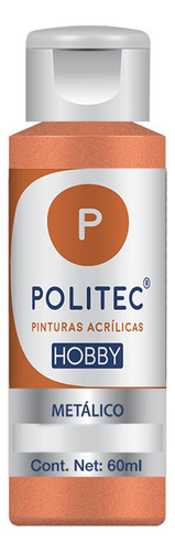 Pintura Acrílica Metálica Línea Hobby Politec Color Naranja No 508