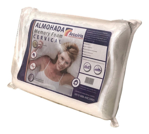 Almohada Memory Foam Cervical Medida 60 X 40 Cm