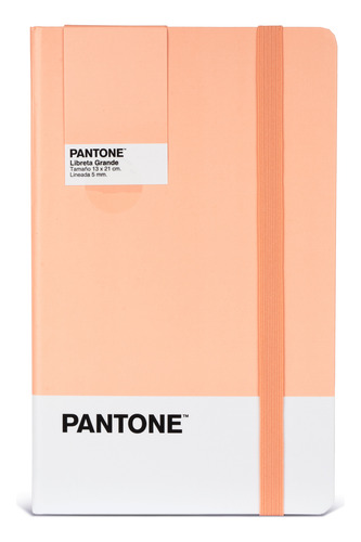 Libreta Pantone Grande Con Elástico Vertical Lineada