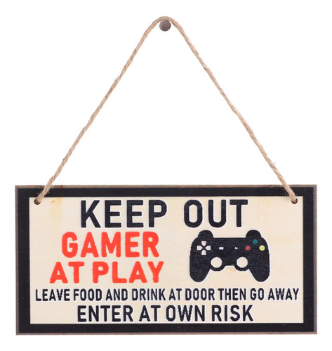 Placa De Madera Con Texto «i'm Gamer Do Not Disturb Gaming R