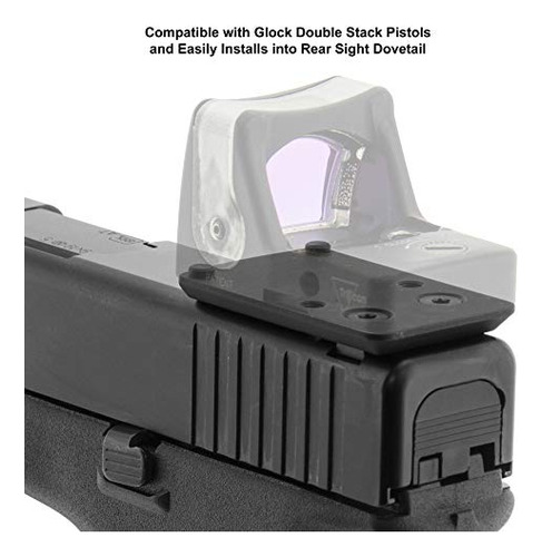 Montura Super Slim Rmr, Vista Trasera Dovetail De Glock...