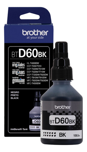 Tinta Original Brother Btd60 Negro Para T310 T510 T710