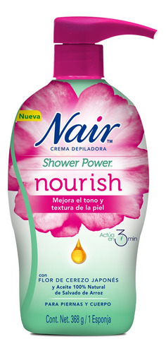 Nair Crema Depilatoria Ducha Nourish 368 G Piel Suave