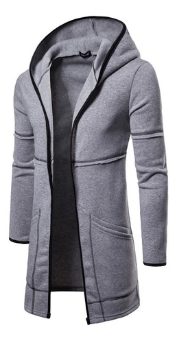 Chaqueta De Chaqueta Con Capucha Para Hombre D7, Larga, Tal