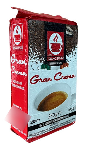 Café Molido Tostado Tiziano Bonini Gran Crema Italiano 250gr