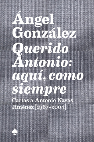 Querido Antonio: Aqui, Como Siempre, De Gonzalez, Angel. Editorial Papeles Minimos Ediciones En Español