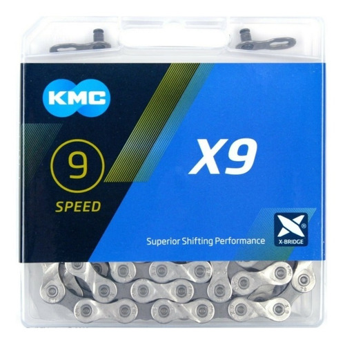 Cadena Kmc X9 - 9 Velocidades 116 Eslabones 1x9 2x9 3x9