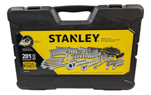 Juego Dados Y Matraca 201 Piezas Stmt71654 Stanley