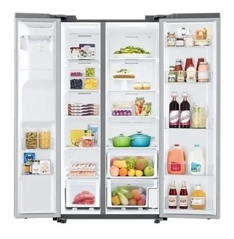Heladera Samsung Side By Side Spacemax 716l Rs27 Silver