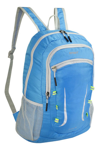Mochila Spinit Flex 18 Litros Urbana Notebook Reflectivos Color Celeste Diseño De La Tela Liso