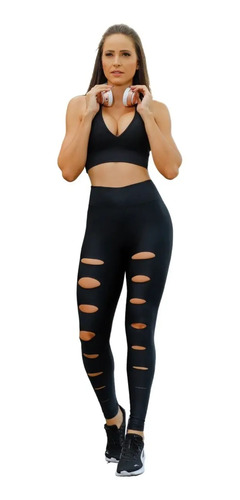 Calça Legging Fitness Rasgada/giletada Suplex Destroyed | MercadoLivre