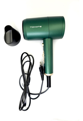 Secador De Cabelo Profissional 1500w 3 Temperaturas Tomate Cor Verde 110v