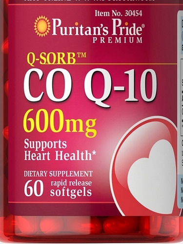 Coenzima Q-10 Qsorb 600mg X 60 Capsulas Blandas