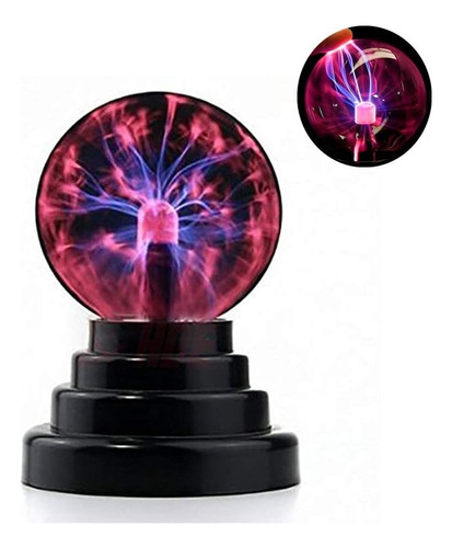 Bola Luz Lampara Plasma Electrica Usb Rayos Pila Sensorial