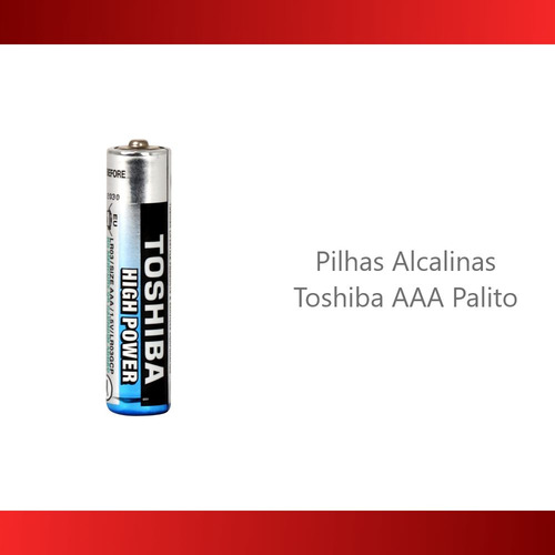 Pilhas Alcalinas Toshiba Aaa Palito Cartela Com 4 Unidades