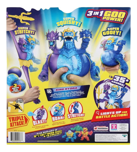 Heroes Of Goo Jit Zu King Hydra Deep Go Sea Figura 3 En 1