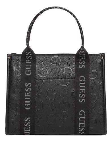 Bolsa Guess Factory Ag969222-bla Acabado De Los Herrajes Níquel Color Negro Correa De Hombro Negro Diseño De La Tela Lisa