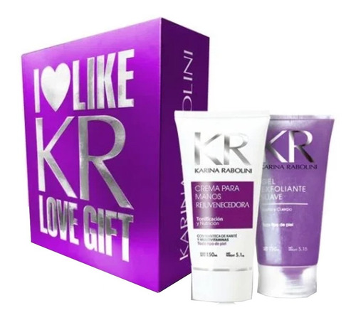 K Rabolini Gift Duo Love Violet Gel Exfoiante + Crema Manos