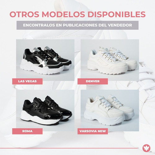 Imagen 9 de 10 de Zapatillas Moda Mujer Con Plataforma Sneakers Indra Varsovia