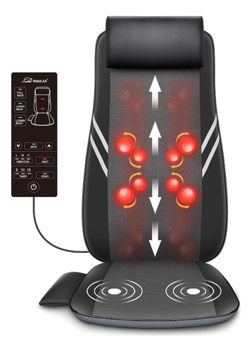 Asiento Masajeador Con Terapia De Calor Flexible Espalda