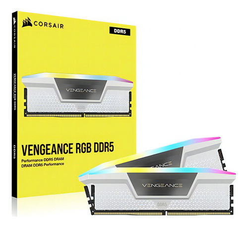 Memoria Rgb Corsair Vengeance (2 x 16 GB) Ddr5 6000 MHz, color blanco