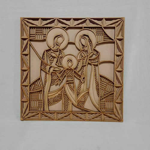 Cuadro De La Sagrada Familia En Mdf 2.5 Mm Corte Laser