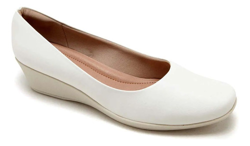 Sapato Scarpin Anabela 143133 Branco Piccadilly Hospital