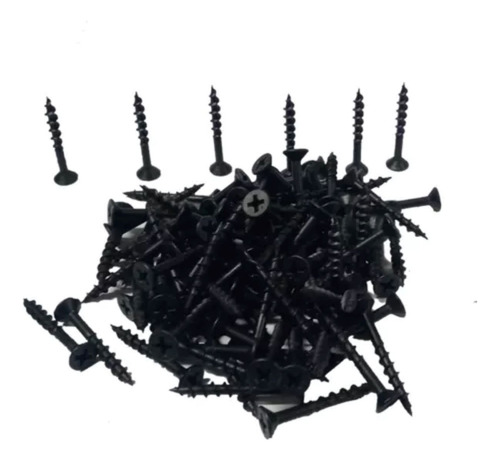 1000 Pijas Multiusos Negras 8 X 3/4'' Yeso Madera C/plana Ph