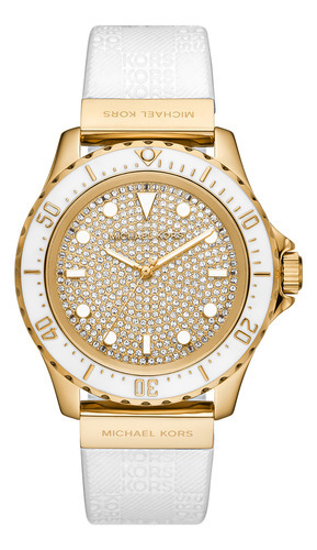 Reloj Michael Kors Everest Modelo Mk7357 Color de la correa Blanco Color del bisel Dorado