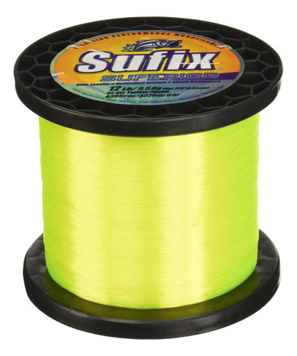 Sufix Carrete Pesca Tamaño Superior (amarillo 10 Libras)