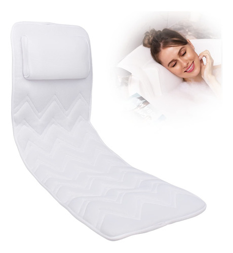 Cojin De Bano Cuerpo Completo Banera Almohada Burbuja Bano C