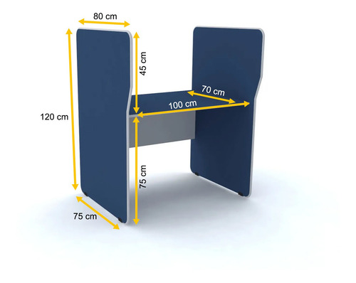 Baia Atendimento Simples Inicial Pandin Maxxi - Azul/cinza Azul/cinza