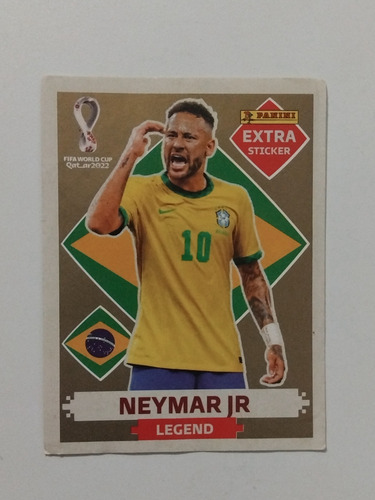 Extra Sticker Neymar Jr Gold Qatar 2022