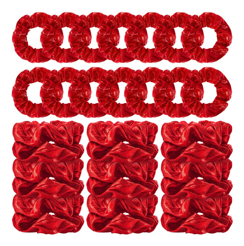 50 Coleteros Rojos Brillantes Metalicos Rojos, Bandas Para E