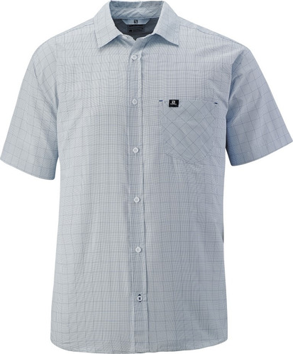 Camisa  Masculina Salomon- Start Shirt M Blanco/gris